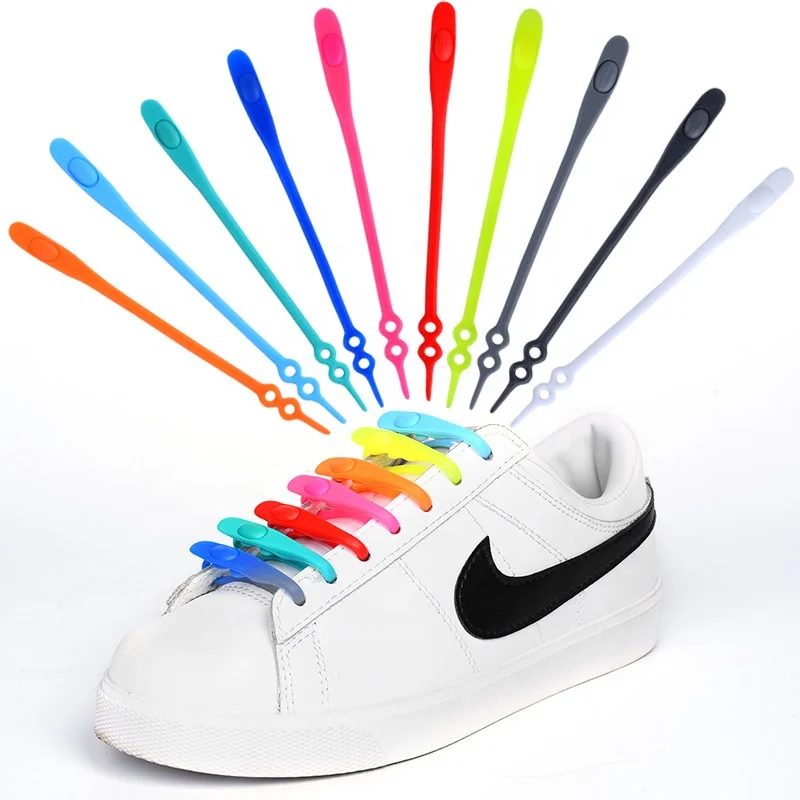 

Amazon New Creative Round Head Double Hole No Tie Shoelaces Unisex Kids Adult Fashion Elastic Silicone Lazy Hickies Shoe Laces, 10 colors and customizable