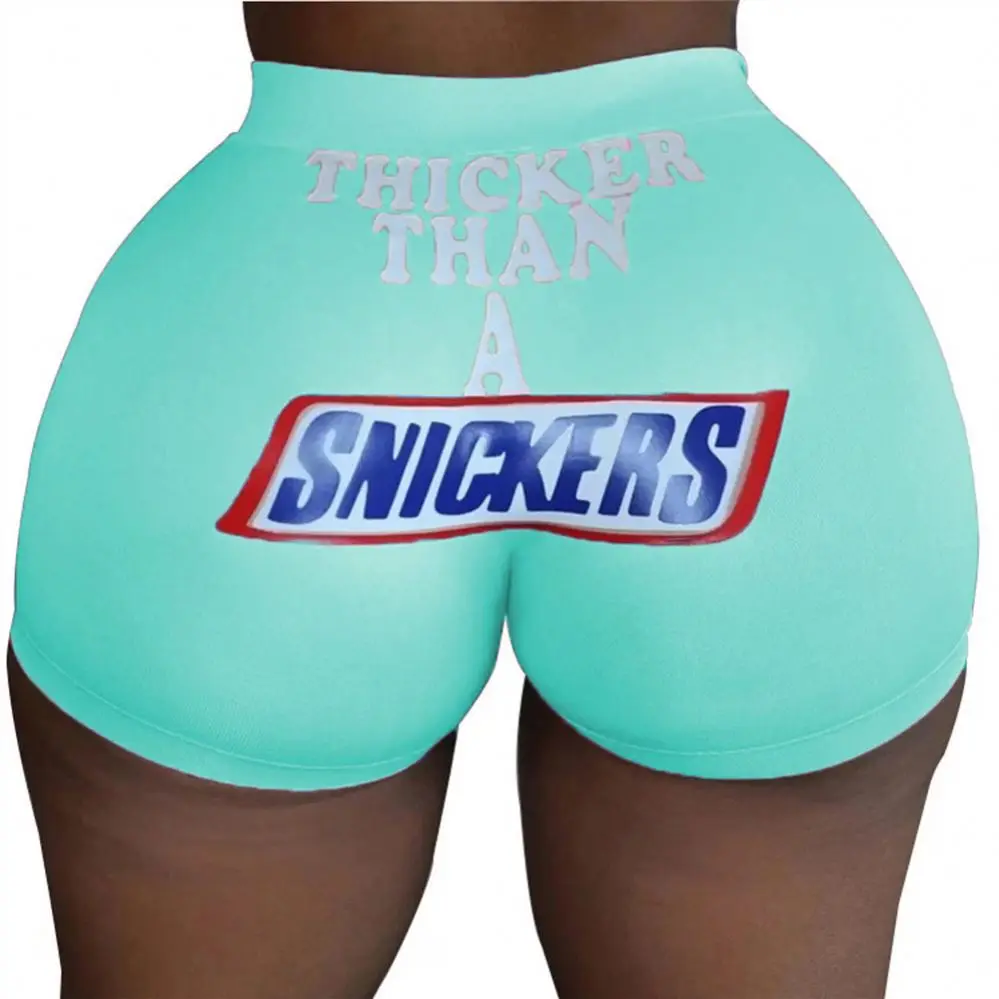 

2020 Wholesale High Waist Snickers Fitness Plus Size Sport Wear Women Snack Biker Short, As images showed