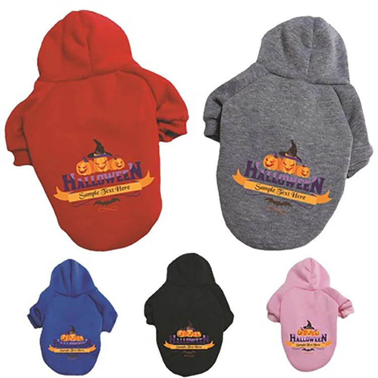 

Pumpkin Bats Designer Small Medium Large Dog Clothes Hoodie Halloween Dog Clothes, Picture shows