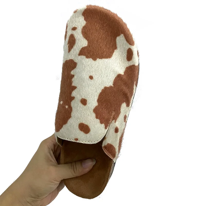 

Fashion Plush Loafer Mules Slippers Slide Sandals for Women Leopard Fluffy Fuzzy Furry Fur Mocs Sandal Shoes Ladies Slipper