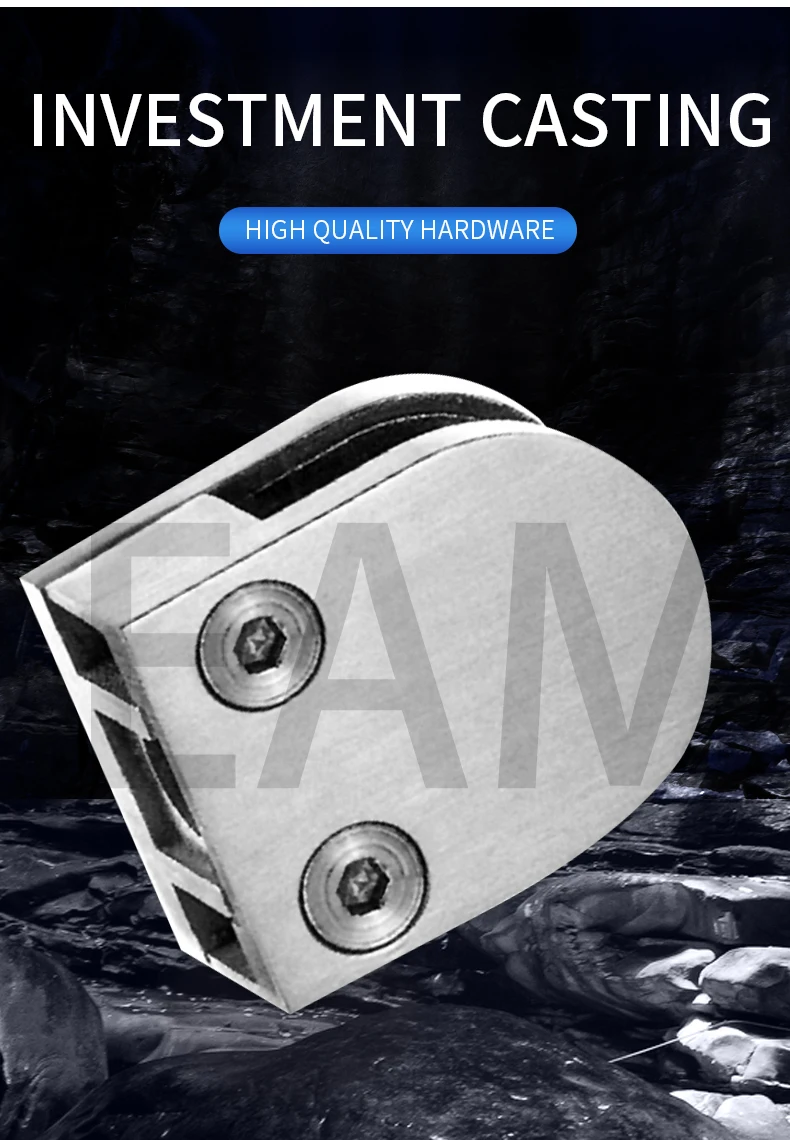 Solid thickening, durable, more resistant to aging and corrosion Stainless steel glass clamp B002