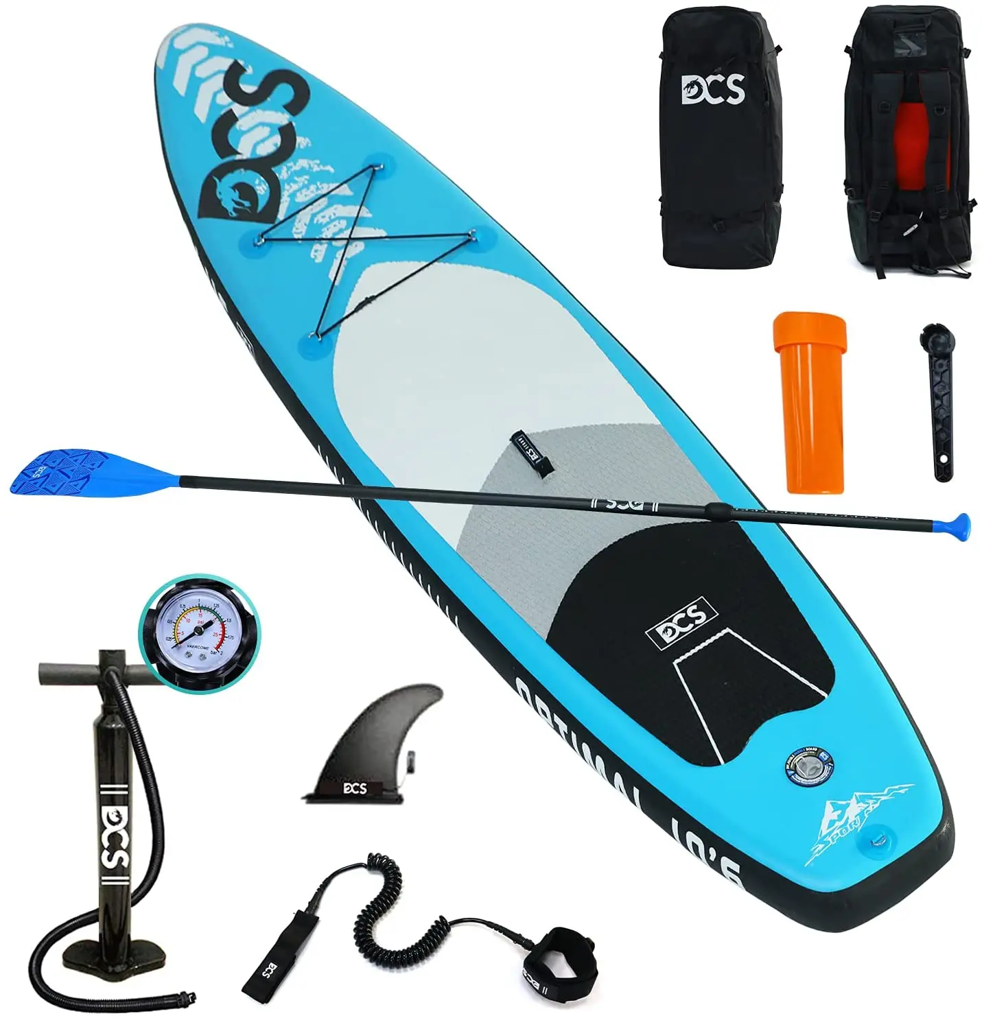 

US Shipping Free RTS Inflatable Stand Up Paddle Board 10'6" with Carbon Fiber Paddle & Premium sup Accessories, As picture