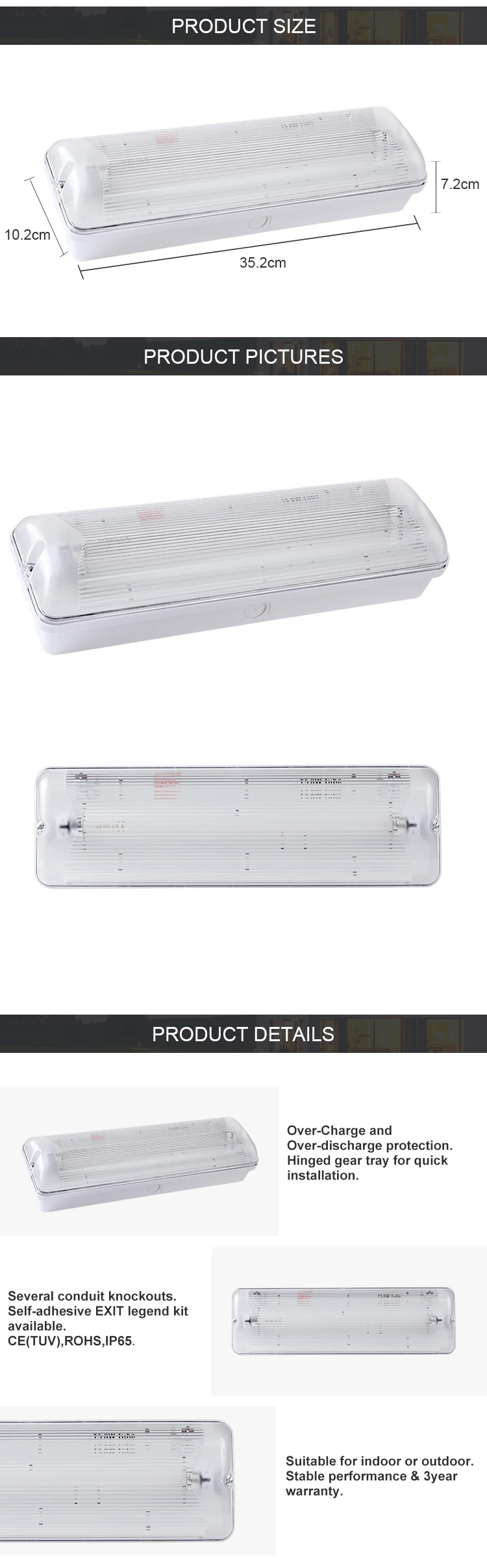 Hot Sale Bulkhead Fluorescent Emergency Light Led Emergency Bulkhead