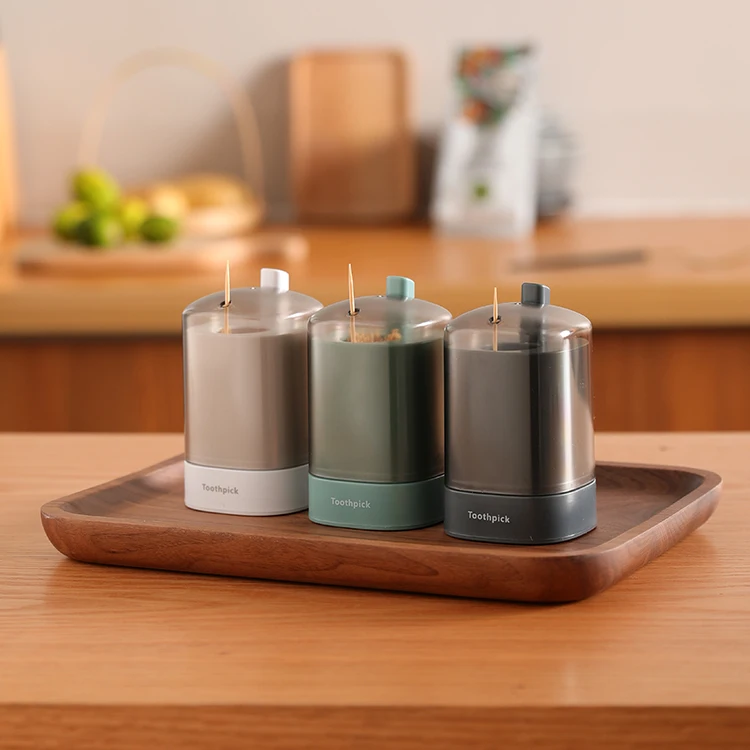 

Automatic PP Material Portable Plastic Toothpick Storage Boxes Holder