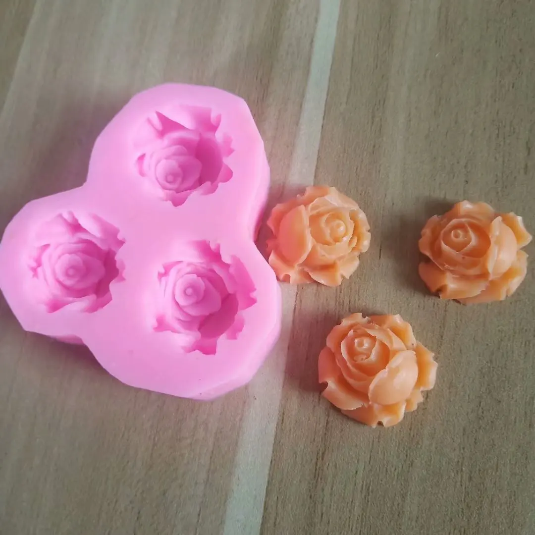 Las Herramientas De Decoración Flores De Chocolate Pastel De Bodas Hornear Molde de Silicona Fondant 3D