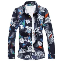 

Factory direct sale 100% cotton custom printed hawaiian men shirts cotton