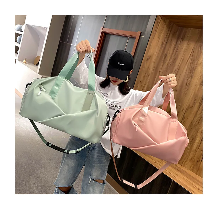 

Wholesale Large Capacity Wet Dry Fitness Sports Gym Bag for Women Pink Waterproof Ladies Weekender Duffel Bags Yoga Bag