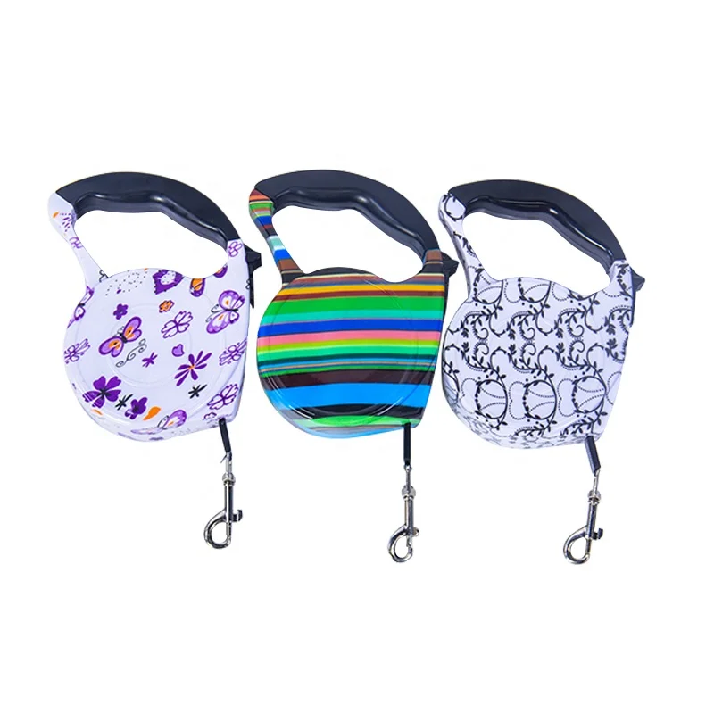 

High Quality pet products polyester retractable dog running leash, As picture