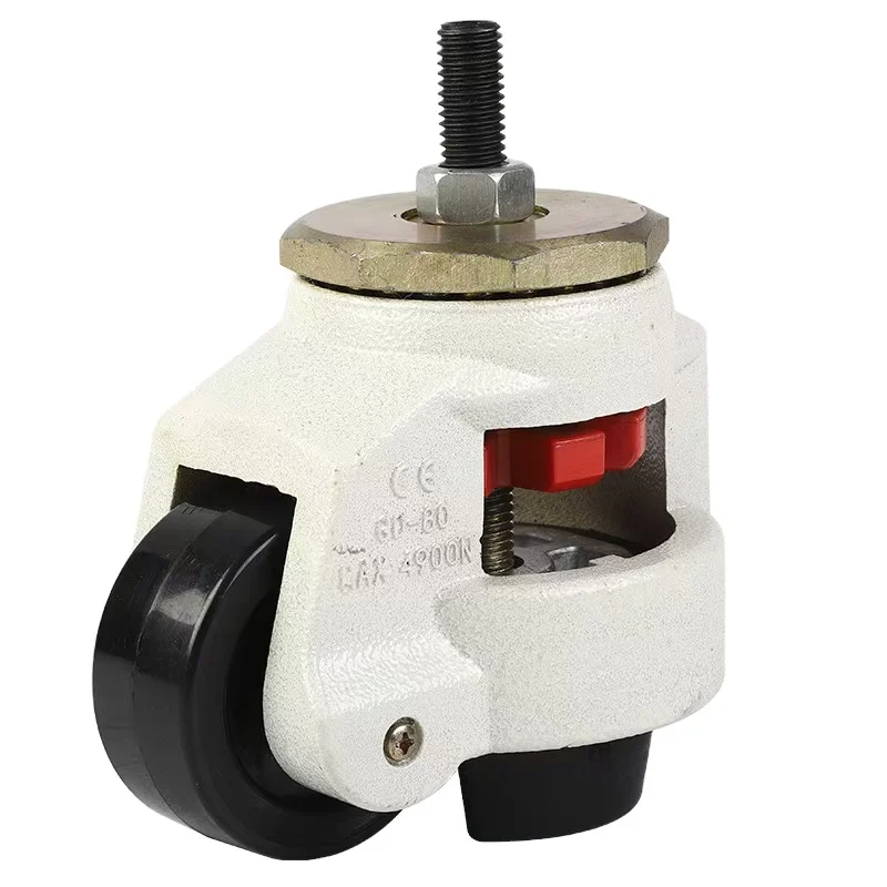 Heavy-duty FootMaster GD-80S Leveling Casters Nylon Wheels Adjustable Load Capacity 500kg Swivel Threaded Caster