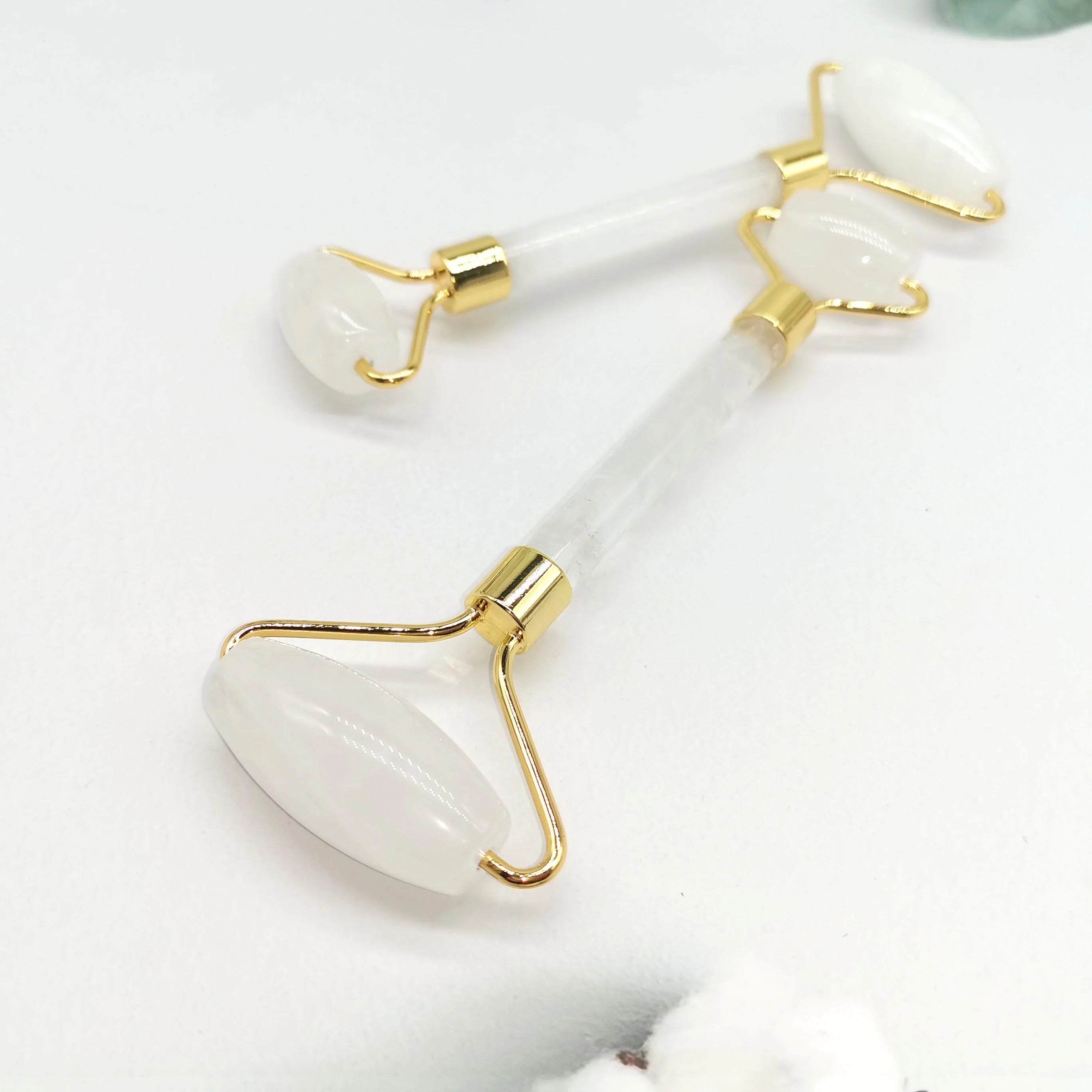 

best jade facial massage private label wholesale jade roller, Clear white