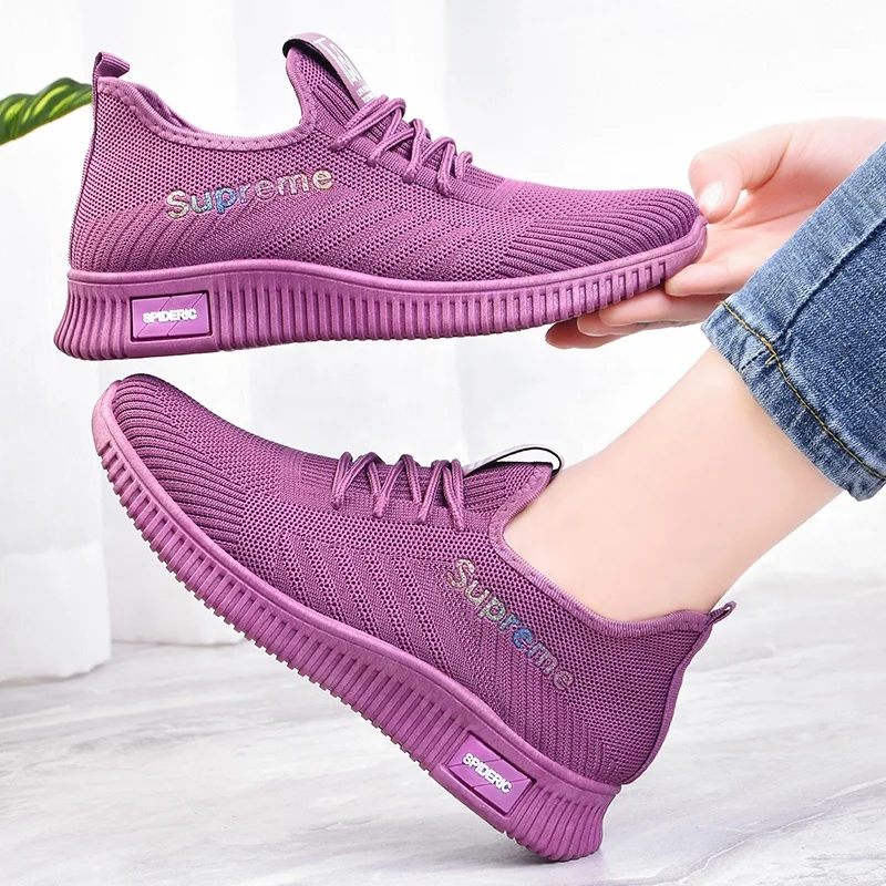 

6307 Women casual mesh tennis sneakers women sneakers trendy women shoes new fashion shoes, Black, pink,purple