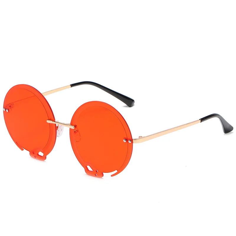 

Unisex Red Stylish UV 400 Metal Retro Steampunk Sunglasses Vintage Round Sunglasses