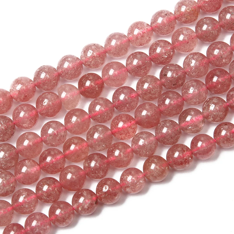 

Wholesale Natural Rose Quartz Crystal Stone Beads For Jewelry Making 6 8 10 12mm Round Loose Natural Precious Stone Beads, As picture