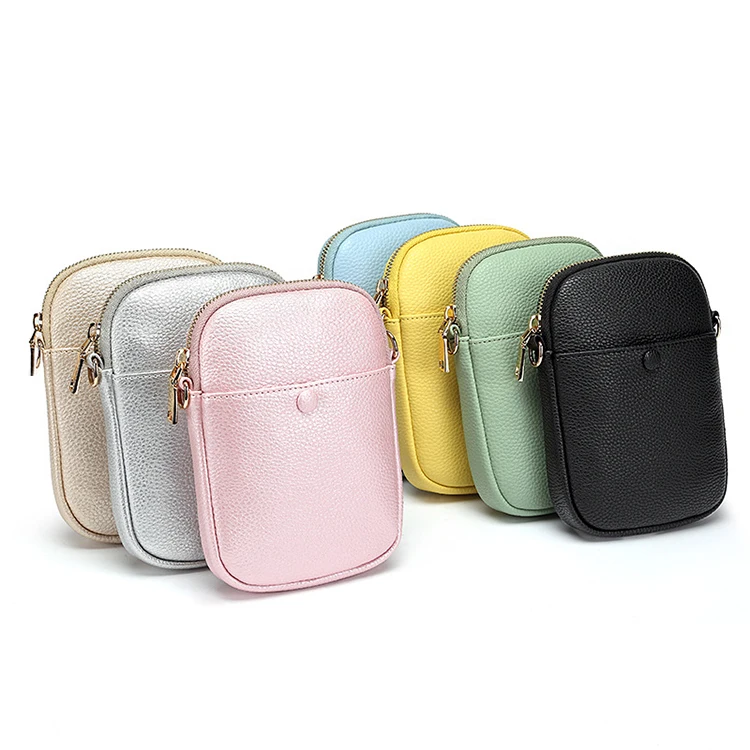 

Summer Fashion Simple Solid Color Ladies Crossbody Mobile Phone Small Handbag 2021 Trendy Hand Bags Mini Purses For Women