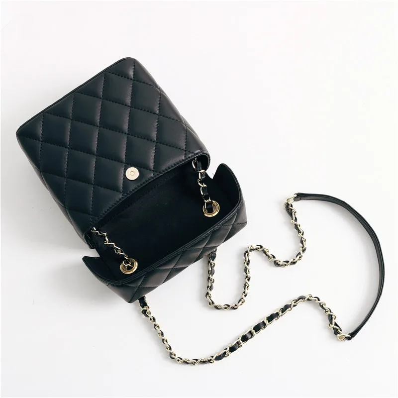 

sheepskin bag small crossbody bags fragrant style rhombic chain bag single shoulder messenger handbag