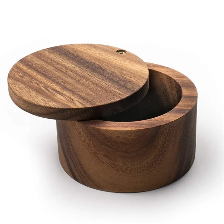 acacia wood salt box