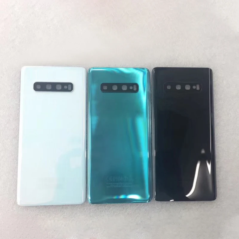 

Replacement Housing Rear Back Door Case For Samsung Galaxy S10plus G975 Phone Glass Battery Back Cover With Camera Lens, White,black,blue
