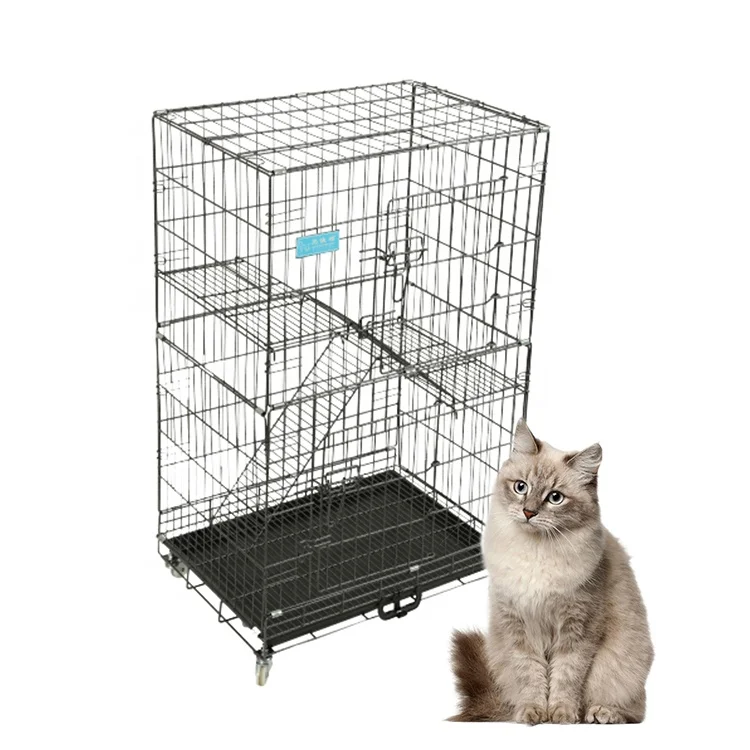 

Lorenzo OEM Stainless Kandang Anjing XL-L92xW56xH128 Cani Canile Stainless Big Dog House Manufacturers 4 Level Carrier Cage