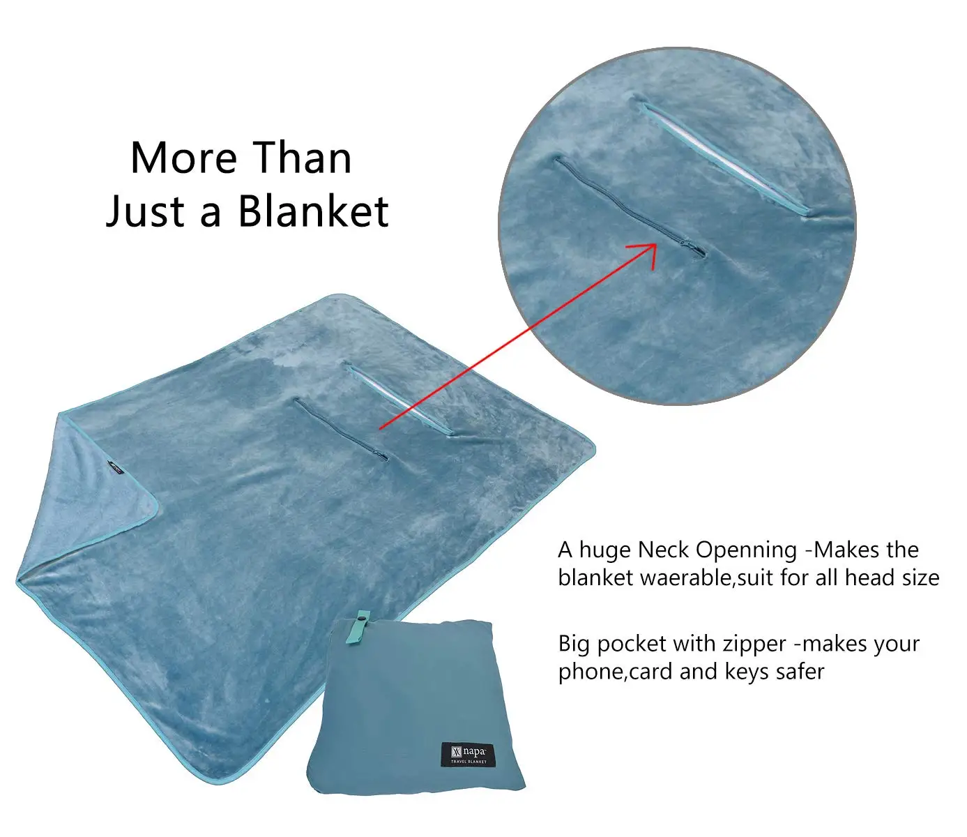 Travel Pillow And Blanket Set Throw Blanket In Pouch Travel Blanket