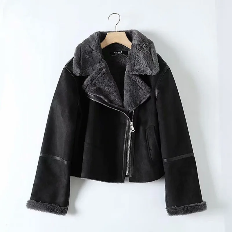

Hot Selling Winter Flannel Plaid Outwear Warm Casual Fleece Jacket Women