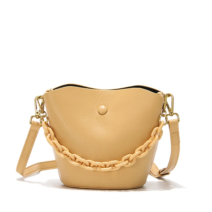 

2021 New Design Fashion Bucket Shape Leather Woman Bags Cross Body Purses Lady Handbag Single Shoulder Women Hand Bag YG21-1524