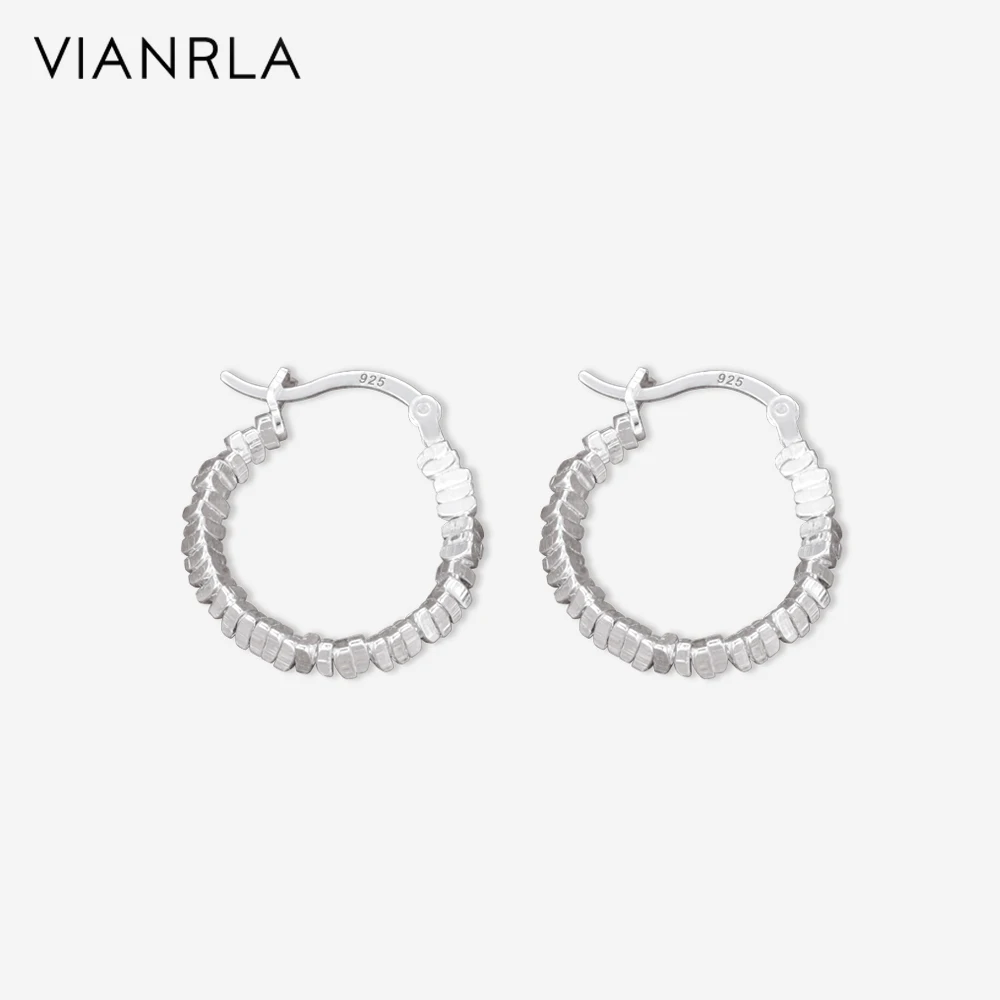 

VIANRLA 925 Sterling Silver Small Square Shaped Hoop Earrings Minimalist Unique Design Women Jewelry Gifts Drop Shipping