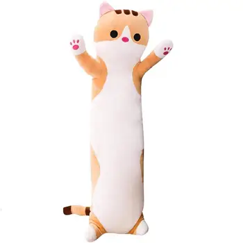 long cat plush pillow