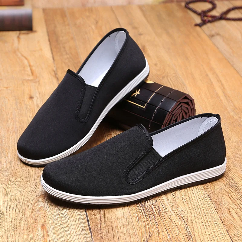 

Fashion Sneakers summer flats big size 45 46 High quality all Black Men's leather casual shoes, As pic
