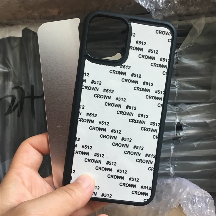 

2D sublimation case For Iphone 7/8 plus, TPU blank 2D sublimation case For iphone 12 pro max with aluminum plate Small MOQ 13pro, Black/white/transparent