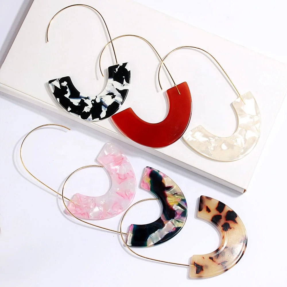 2019 Fashion jewelry acrylic earrings statement resin dangle drop earrings for women christmas earrings gift