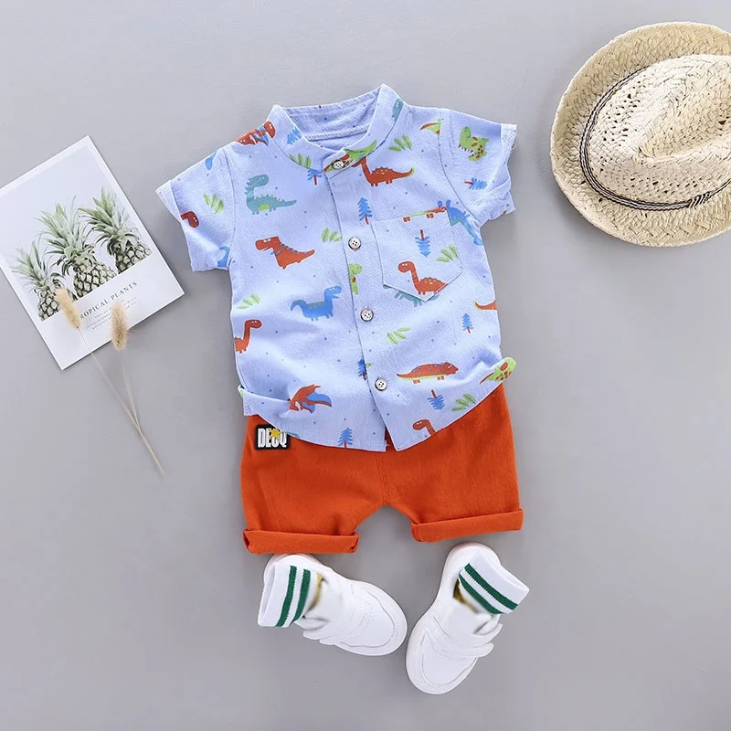 

Comfortable Baby Set Baby Clothes Sets Unisex Kids Clothing Sets Print Cartoon Four Seasons Boys Soft Casual Bag Quantity Summer