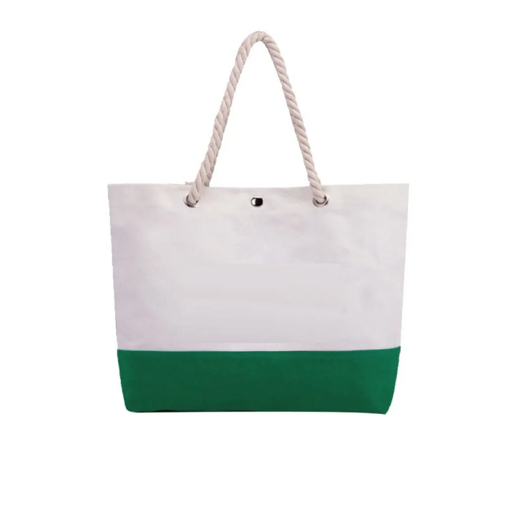 

Reusable Cotton Canvas Bag Custom Logo Rope Handle Shopping Bags Travel Women Handbags Gift Canvas Tote Bags