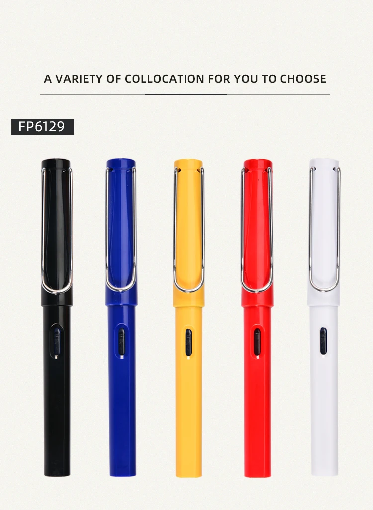 New Design Luxury Fountain Pen Set High Quality Custom Multiple Colors Plastic Fountain Pen With Ink Bottle For Business Gift Se