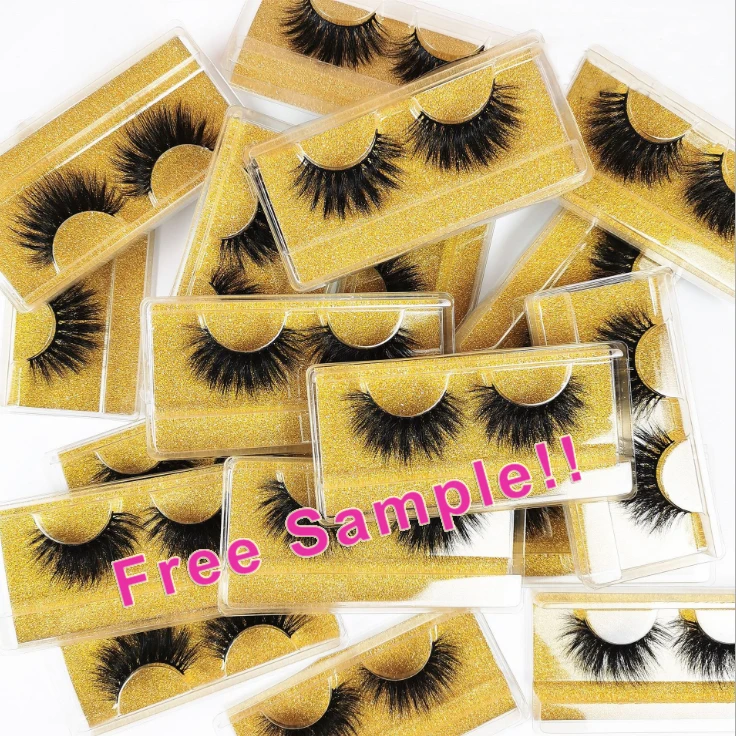 

Dramatic Full Strip Lashes Mink Eyelash Vendor 6d 25mm Long Mink Eyelashes Free Sample 8d Mink Eyelashes, Black