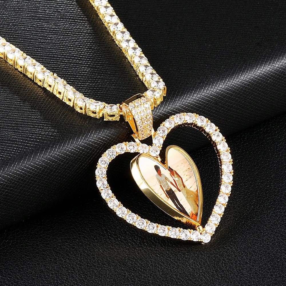

Custom Sliver Shape Engraved Locket Double Sided Photo Pendant Necklace With Picture Memory Of Love Photo Necklace//, Gold, silver
