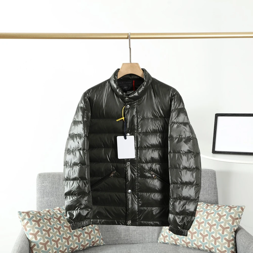 

Wholesales Mon Men Winter down jacket Stand collar Sequins Outdoor Waterproof Casual light Loose duck down coat, Black