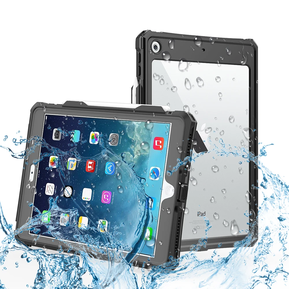 

For iPad 10.2 Inch Shockproof Tablet Case With Pencil Slot Wireless Keyboard Kickstand Tablet Case, Black or custom