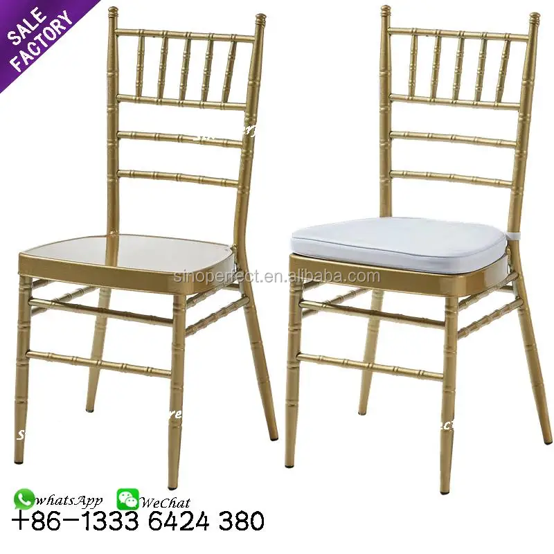 Modern Cheap Furniture Dining Table Set Gold Stackable Metal Restaurant