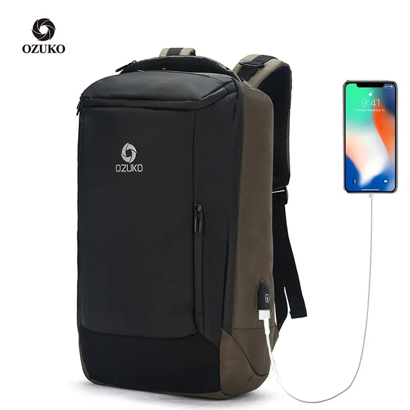 

Ozuko 9060 Roll Top Rucksack Backpack Bag Wasserdicht Mochila Escolar Impermeable Pesca Waterproof Laptop Backpack 17 Inch For M