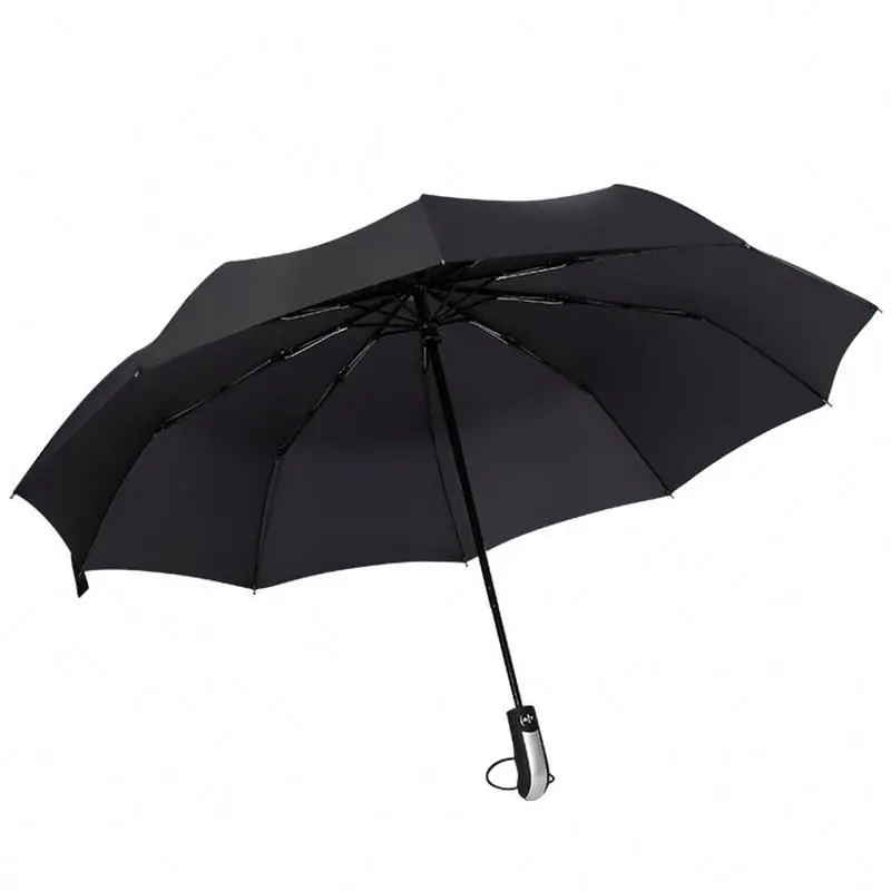 

wind resistant folding automatic umbrella rain ,NAYc3 customized automatic 3 folding umbrella, Black