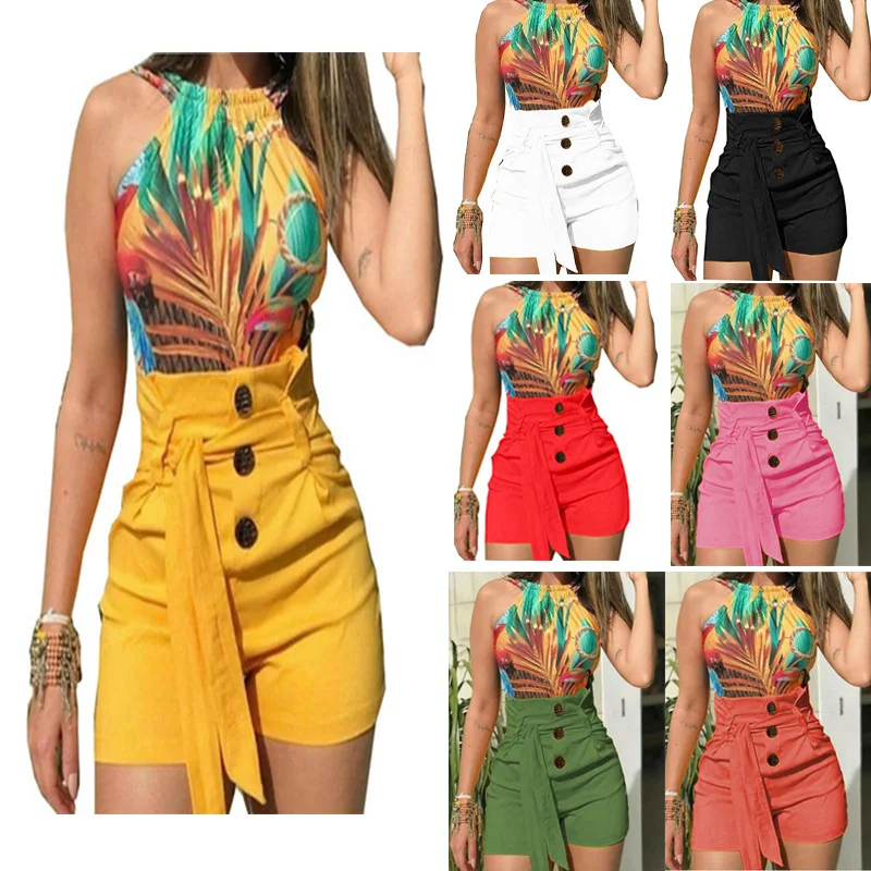 

WW-0277 Women's Wear Shorts Of Tall Waist Clasp With Wide Leg Pants Female Short Trousers Pants Woman, Same as picture