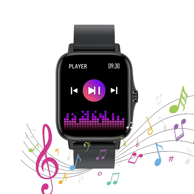 

1.7inch 2021 Android Smart Watch BT Calling Music Player IP67 Waterproof Health Wristwatches Blood Pressure SPO2 Monitor