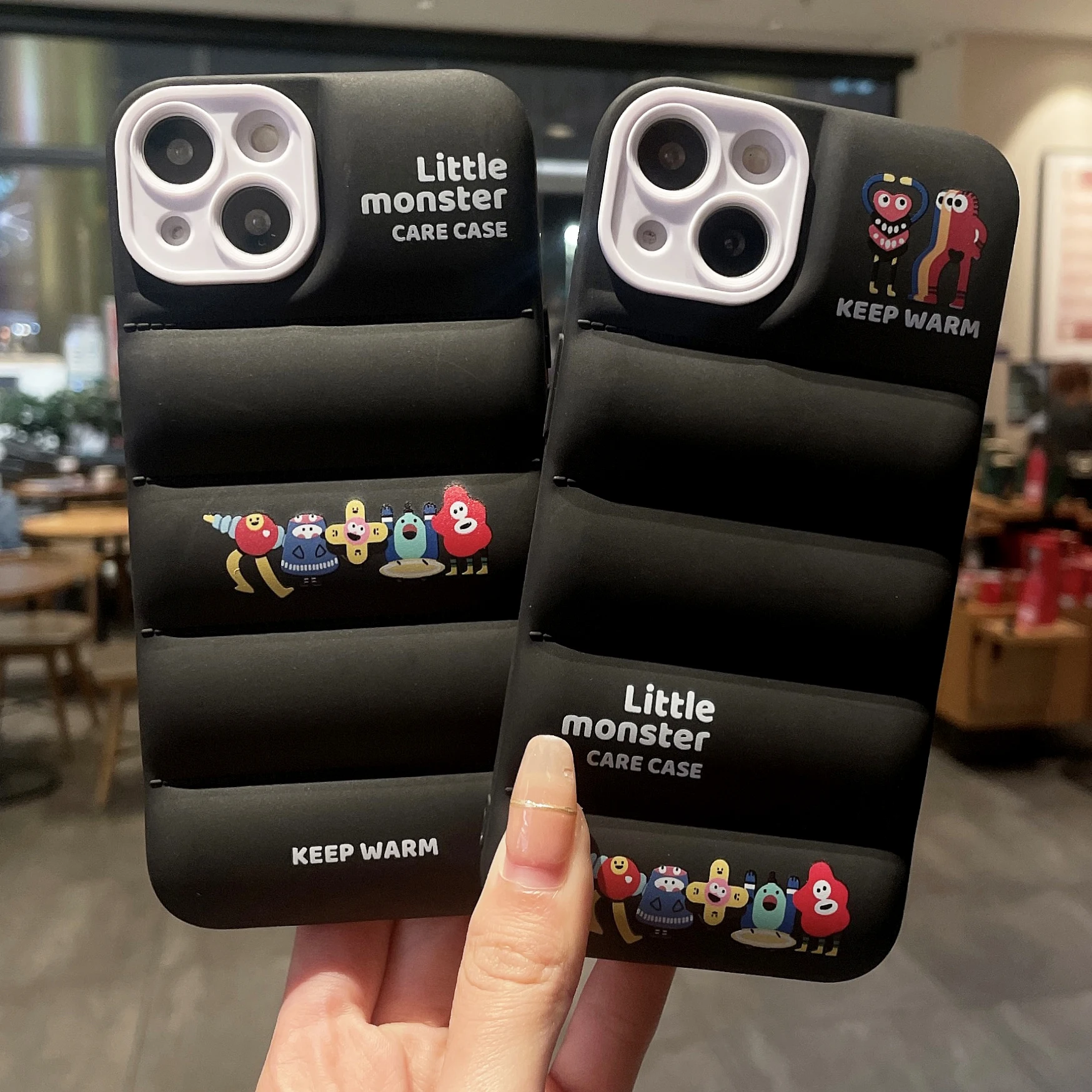 

Fashion Brand Down The Puffer Jacket Phone Case Soft TPU Cover Puffer Cell Phone Case For iPhone 13 12 Pro Max 11, Multi-color, can be customized