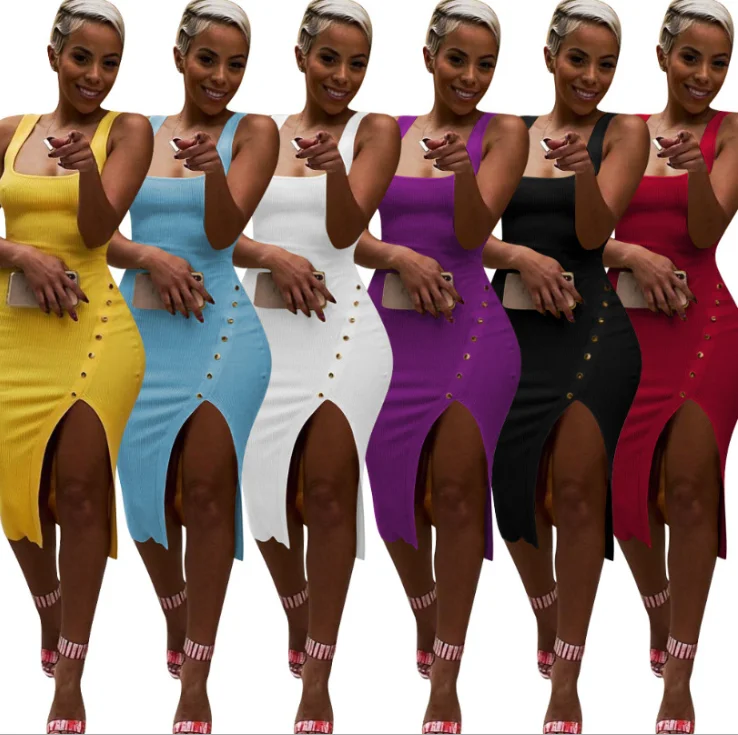 

hot sell casual women high fashion knitted solid bandage knitted dress