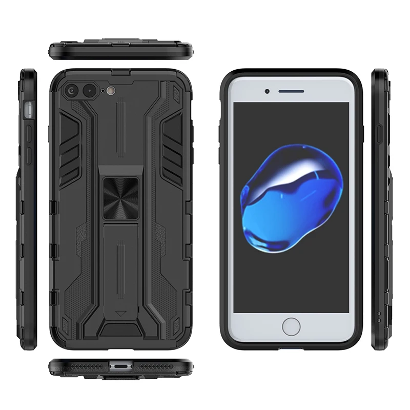 

TPU+PC Luxury newest mobile accessories back cover for iphone 7 PLUS kickstand cell phone case for iphone 7