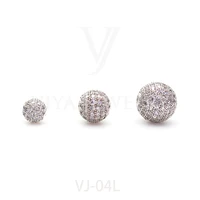 

Free Shipping Quality Round 6mm 8mm 10mm Shining CZ PAVE BAll Diamond Beads For Jewelry Making