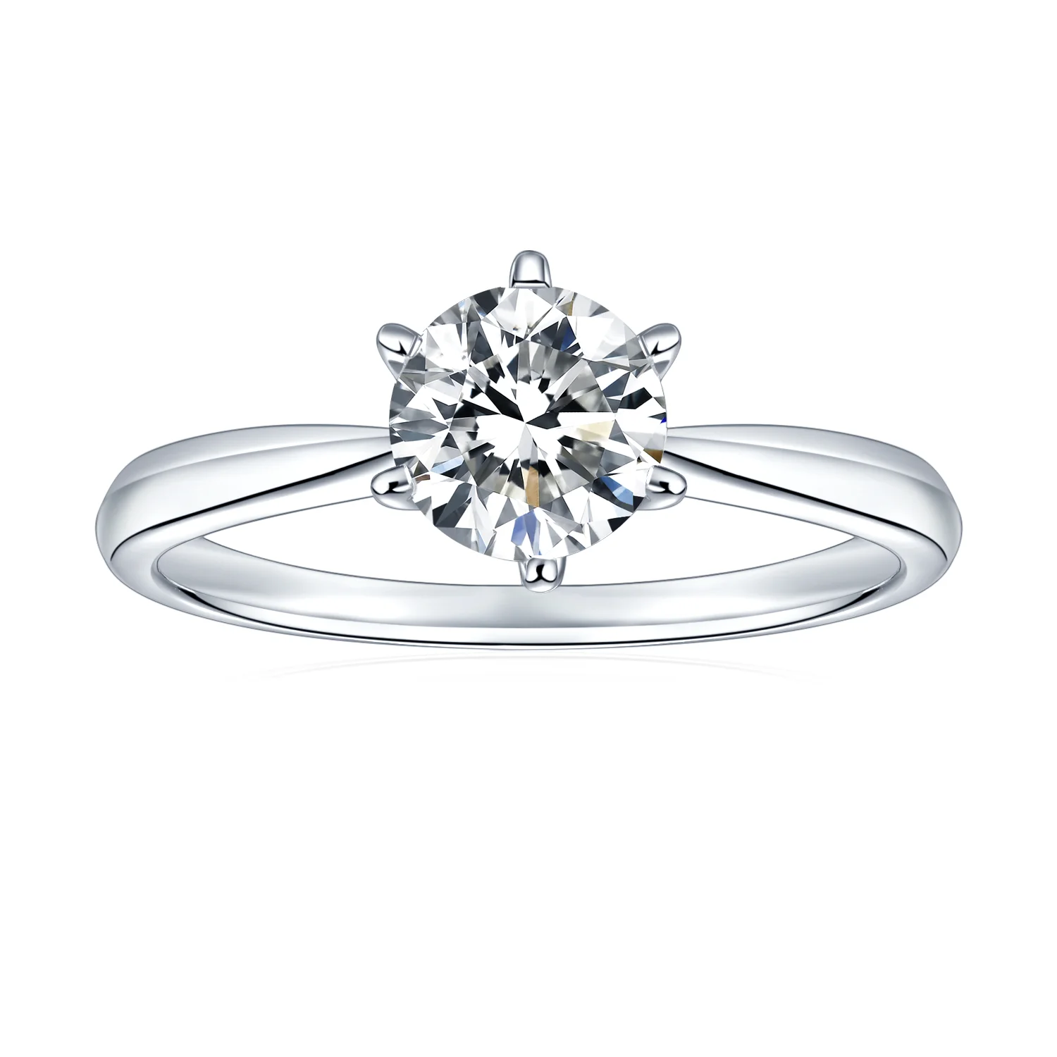 925 Engagement Ring Women's Silver Wedding Band with Diamond and Moissanite Certified GRA Sample Fashion Ring