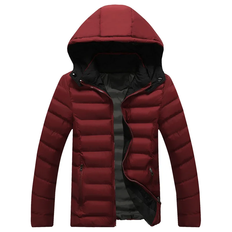 

Jaqueta De Frio Men Russian Winter Down Hooded Jacket Cotton Coat Outdoor With Hood