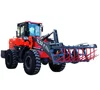 Wheel Loader For conduction Articulated 3.2ton wheels small Wheel loader with bucket snow blade hay fork quick hitch