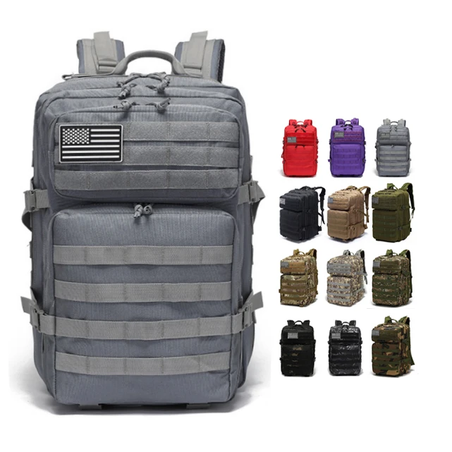 

BACKPACK FACTORY Custom Wholesale High Quality Outdoor Large Waterproof Army Rucksack Bag Pack Military Tactical Backpack, Customized color